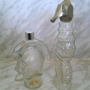 Avon Seahorse Decanter Glass Deco gladiator bottle